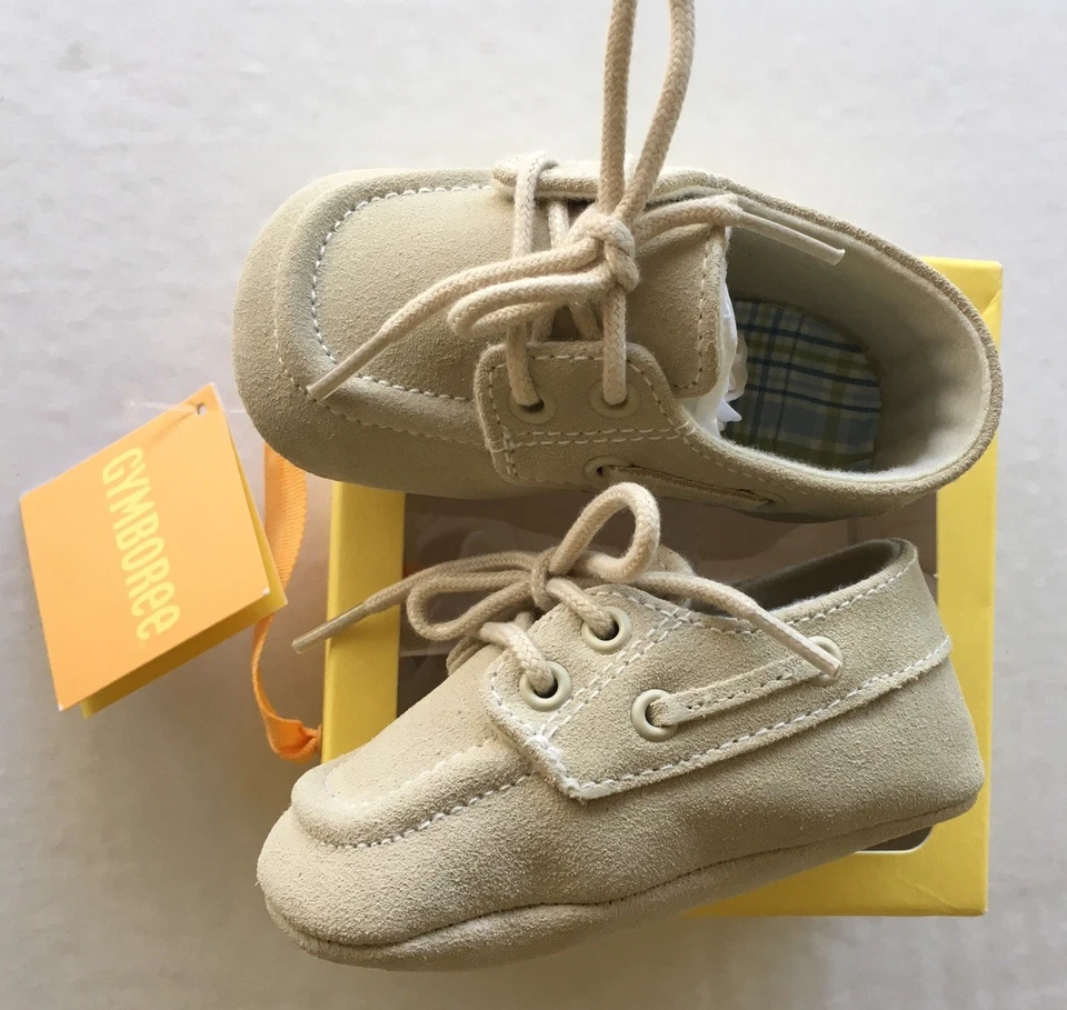NWT Gymboree Garden Party Size 3 03 Suede Crib Boat Shoes for 6-12 Months - Image 1 of 1