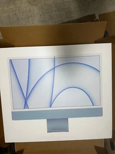 Apple OEM M4 24" iMac Blue Empty Box With All Inserts - Afbeelding 1 van 3