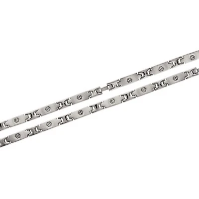 Braccialetto Moderno 21CM IN Acciaio Inossidabile 316L Gioielli da Uomo - Immagine 1 di 2