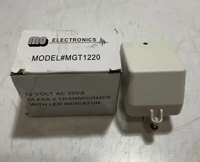 MGELECTRONICS MGT1220 12 VOLTIOS AC 20VA CLASE 2 TRANSFORMADOR CON INDICADOR LED U3S Foto 1 de 4