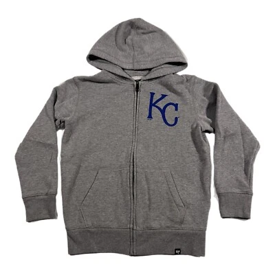 47' Brand Kids Kansas City Royals серый молнии толстовка с капюшоном (маленький) - Изображение 1 из 4