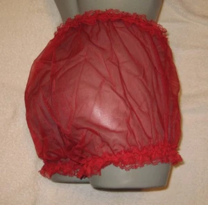 BRAGAS CON VOLANTES DE GASA ROJA CD ESTILO VINTAGE MED - Imagen 1 de 2