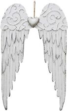 Angel Wings Wall Decoration, Antique Metal Angel Wings Wall Decor With Heart