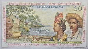Antilles Françaises 50 Francs ND (1964) Guadeloupe, Guyane, Martinique P 9a - Afbeelding 1 van 2