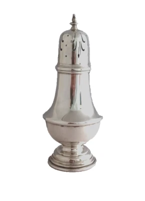 English Sterling Birmingham 1928, SW Smith & Co Azúcar Shaker/Caster 6 3/8" de alto Foto 1 de 4