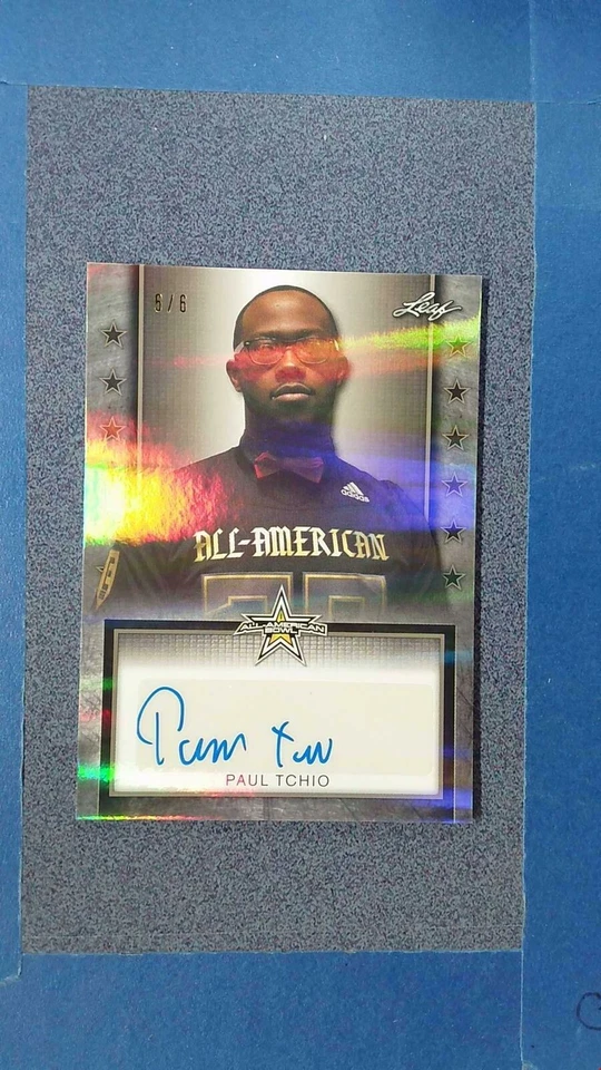 2020 Leaf PAUL TCHIO Auto 6/6 All American Bowl ~JU25C - Image 1 of 2