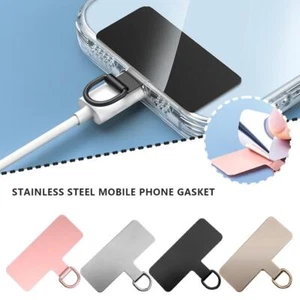 2 Pcs Universal Mobile Phone Lanyard Patch Gasket Metal NEW Ultra-thin H1B7 - Zdjęcie 1 z 17