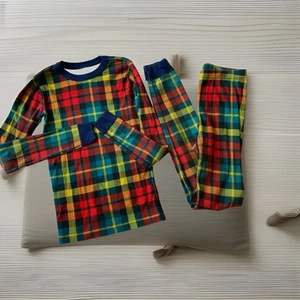 hanna andersson 160 14 Rainbow Plaid Pajamas Two Piece X12 - Picture 1 of 3