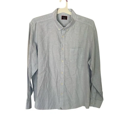 UNTUCKIT Mens 3X 100% Linen Button Down L/S Sullenger Blue/Pink Check Shirt NEW - Image 1 of 4