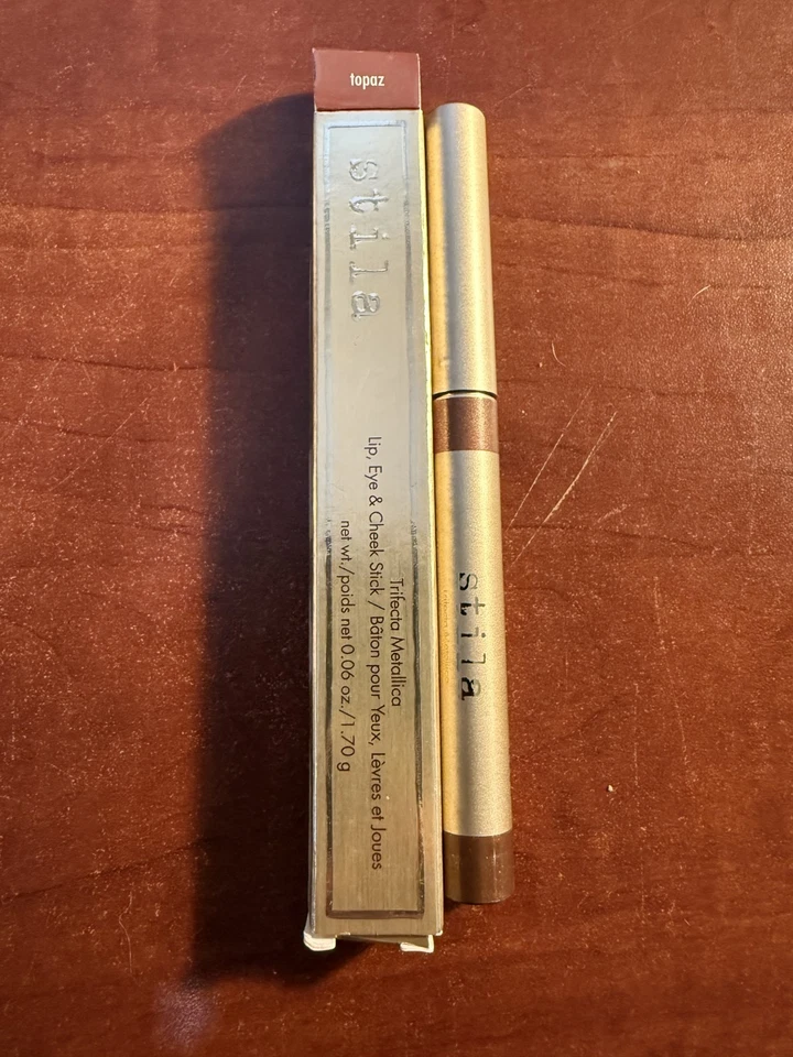 STILA Trifecta Metallica Lip Eye & Cheek Stick - Topaz  - 0.06oz - NIB - Image 1 of 1