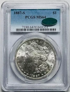 1887 S Morgan Silver Dollar PCGS MS-64 CAC Low CAC Pop! - Picture 1 of 2
