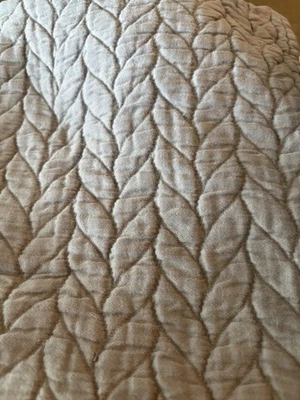 PAR DE FUNDAS ALMOHADAS EURO WEST OLM gris algodón GEOMÉTRICO ACOLCHADO 24 X 24 Foto 1 de 4