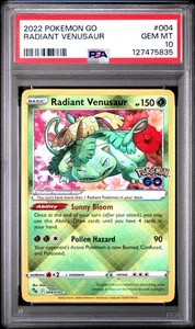 PSA 10 GEMAS COMO NUEVAS Radiant Venusaur 004/078 Pokemon GO - Imagen 1 de 1
