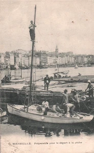 CPA 13 MARSEILLE - Préparatifs pour le départ à la pêche - Imagen 1 de 2
