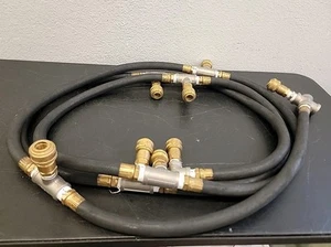 Dixon Air Connection Hoses W/ Dixon Air Chief Brass 10 Ft Long USED - Picture 1 of 16