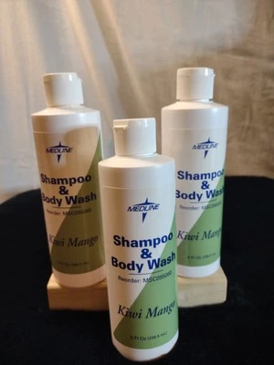 Champú y gel de baño Medline Kiwi Mango 3 botellas - Nuevo 8 OZ cada uno *Envío gratuito* Foto 1 de 4