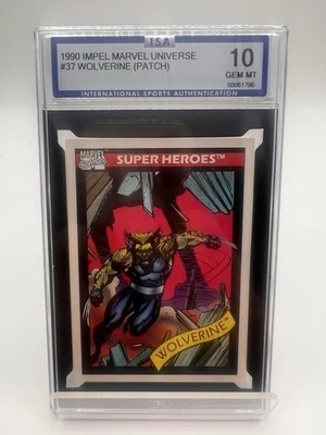 1990 Marvel Universe Wolverine (Patch) #37 ISA 10 Gem Mint Foto 1 de 2