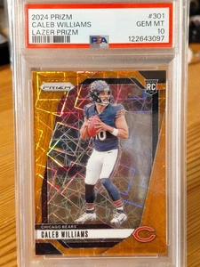Caleb Williams 2024 Prizm Orange Lazer RC PSA 10 #301 Chicago Bears - Bild 1 von 3
