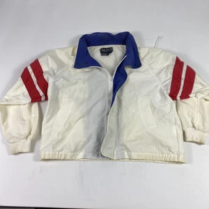 Vintage Nautica Jacke Herren Large Blau Rot Segeln Windbreaker Mantel 90er - Bild 1 von 13