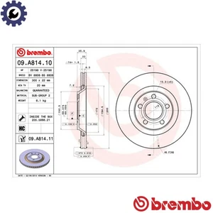 2x BRAKE DISC 09.A814.11 FOR AUDI A4/B7/Convertible/B6 BBK/BHF 4.2L 8cyl A4 B6 - Picture 1 of 9