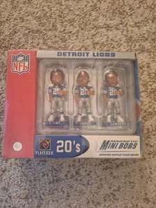 Detroit Lions Magnetic Mini Bobs Forever Collectibles Bobblehead Sims Barney - Picture 1 of 8