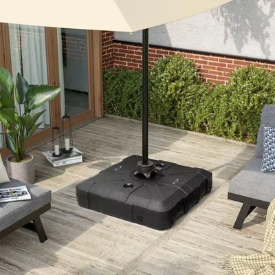 Base de paraguas de patio voladizo 260 lb con ruedas para facilitar el movimiento Foto 1 de 4