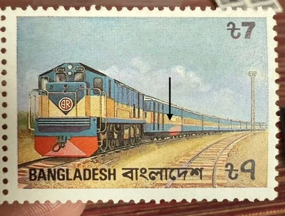 Bangladesh Tren Locomotoras Motor Diesel Ferrocarril Ferrocarril Tinta Error Foto 1 de 2