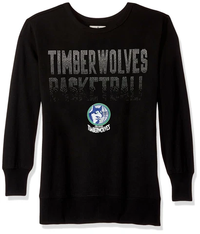 NBA Minnesota Timberwolves Women's Showtime Pullover Sweater, XX-Large, Black Cover