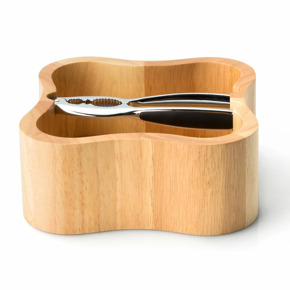 CONTINENTA Nussschale aus Gummibaumholz mit Qualitäts-Nussknacker - Bild 1 von 1