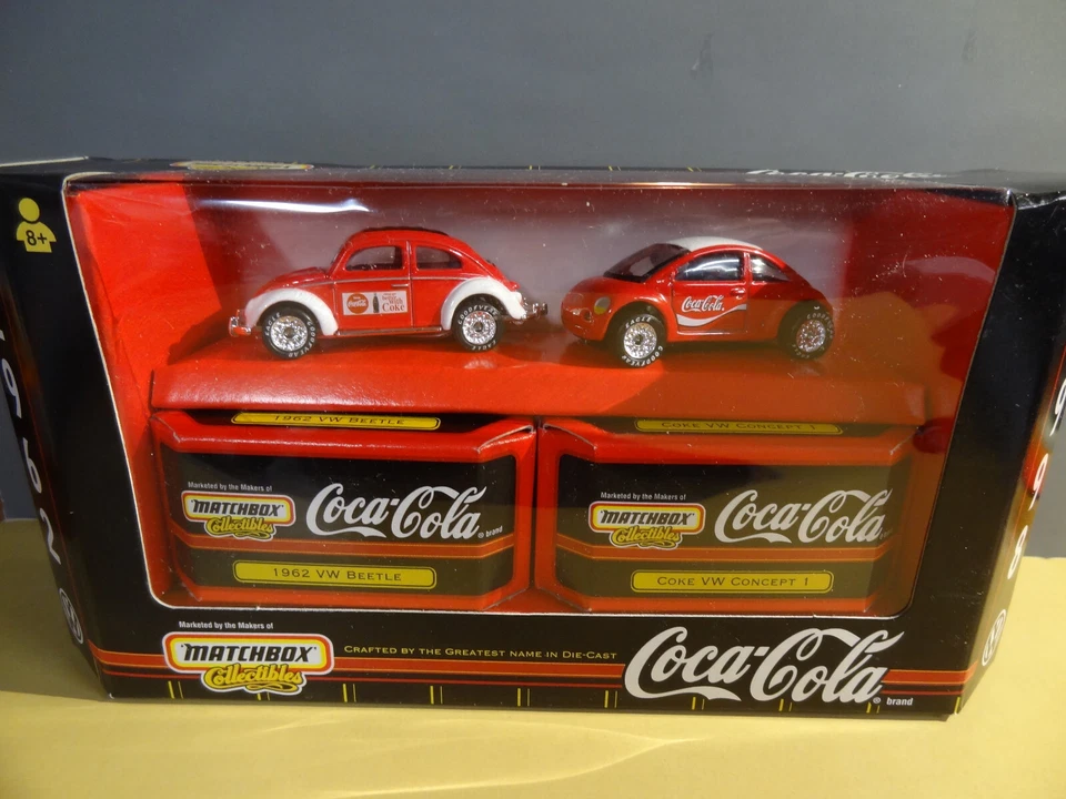 Matchbox Collectibles 2000 - Juego Volkswagen Coca-Cola - 1962 Beetle & Concept 1 Foto 1 de 1