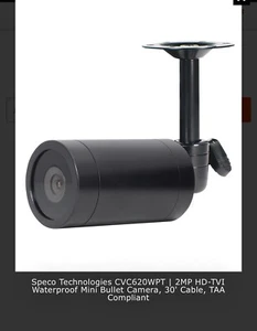 Speco Technologies Cvc620wpt Camera,Bullet Type,Fixed Lens Sale Price, Last One! - Picture 1 of 2