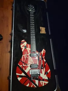 EVH Wolfgang Special Striped Red White Black Gloss 2018 with Hard Case - Picture 1 of 12