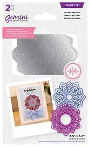 Gemini Double Sided Dies - Floral Mandala - Crafter's Companion  New - Picture 1 of 3