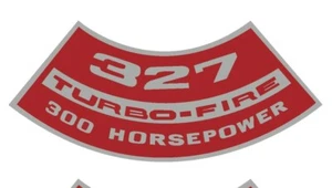 327 300 HP turbo jet CROMO FILTRO DE AIRE CALCOMANÍA CHEVY Camaro Corvette Chevelle et - Imagen 1 de 1