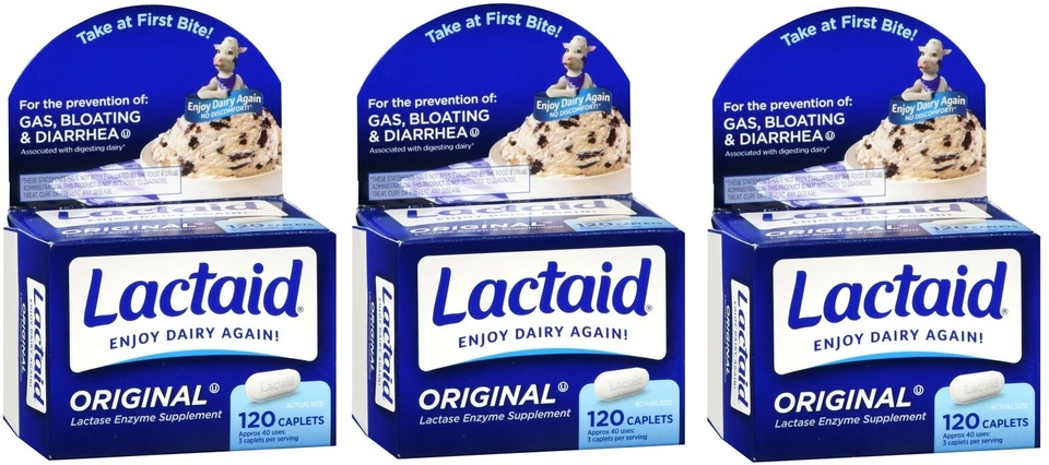 Lactaid Original Strength Caplets 120ct (3 Pack) - Image 1 of 1