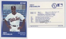 1990 Star Sarasota White Sox Tony Franklin #26