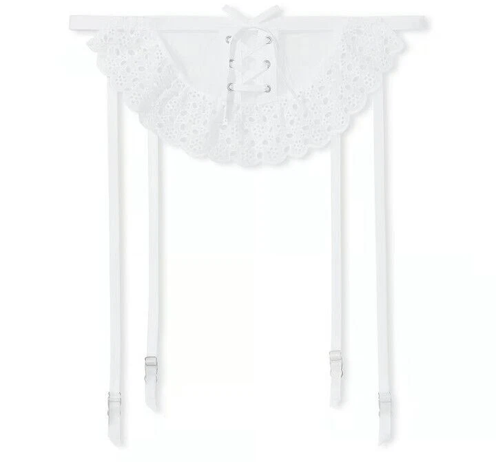 NUEVO 49$ Victoria's Secret Liguero Blanco Mucama Encaje TALLA M/L Foto 1 de 1