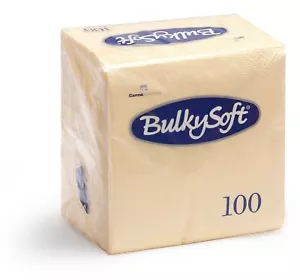 Cream Paper Napkins 2-Ply 1/4 33x33cm Disposable Serviettes for Parties & Events - Picture 1 of 1