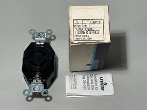 Leviton 71420-FR Locking Receptacle L1420 3 Pole 4 Wire 20 Amp 125/250 Volt - Picture 1 of 2
