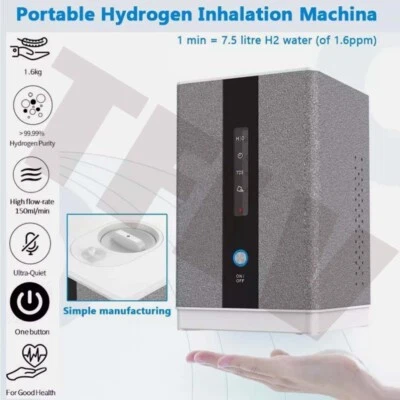 Generador de Hidrógeno H2 Máquina Inhaladora con 150ml/min Purificador de Agua Hidrógeno Foto 1 de 4