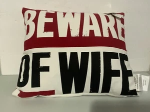  PILLOW SZ 18X15 HAPPY WIFE HAPPY LIFE  - Picture 1 of 6