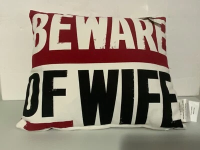  PILLOW SZ 18X15 HAPPY WIFE HAPPY LIFE  - Image 1 of 4
