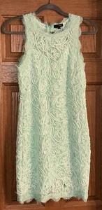 Lovposh Sleeveless Summer Dress Mint Green Embroidery Lace Knee Length Large - Picture 1 of 9