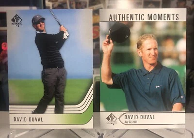 2021 Upper Deck SP Authentic Golf David Duval LOT (2) PGA Insert ⭐️ MINT - Image 1 of 2