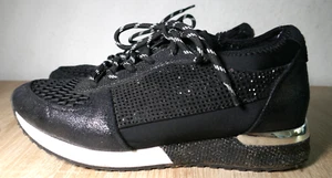 ❤️ LA STRADA LS SCHWARZE SNEAKER GRÖßE 38 GLITZERSTRASS WENIG GETRAGEN KLASSE - Bild 1 von 11