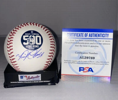 MIGUEL CABRERA signed autographed 500 HOME RUN baseball (DETROIT TIGERS) COA PSA - Image 1 of 3