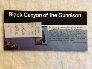 Folleto de viaje Black Canyon of the Gunnison 1990 mapa guía fotos Colorado CO - Imagen 1 de 5