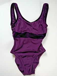 Rare Vintage Baja Blue Sun Blush One Piece Swimsuit Size 8 Purple used - Picture 1 of 10