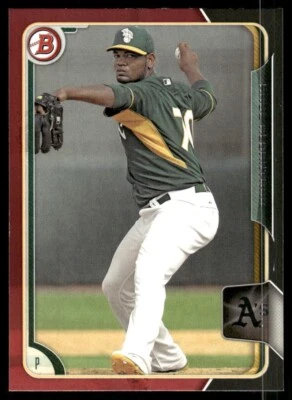 2015 Bowman Prospects Asia Black-Red BP146 Raul Alcantara Athletics - Image 1 of 2