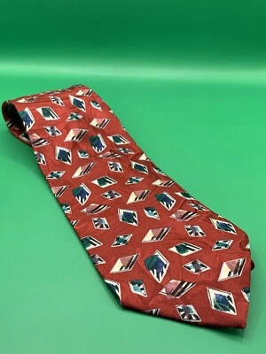 "Corbata de seda roja geométrica para hombre de hoy 58""" Foto 1 de 4